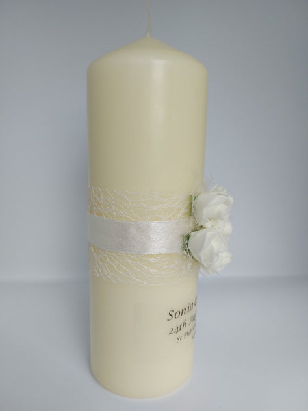 Wedding Candle - Rose Quartz 2, Ivory (foam)