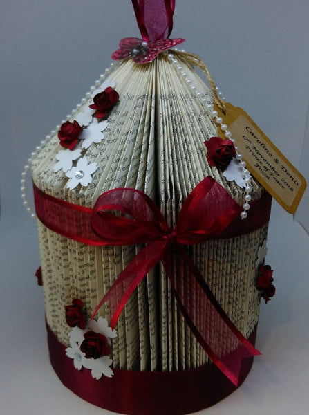 BookArt Birdcage - Burgundy