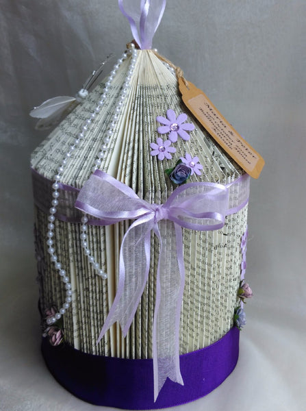 book art, book folding, wedding centrepiece, birdcage, wedding ceremony, personalised,