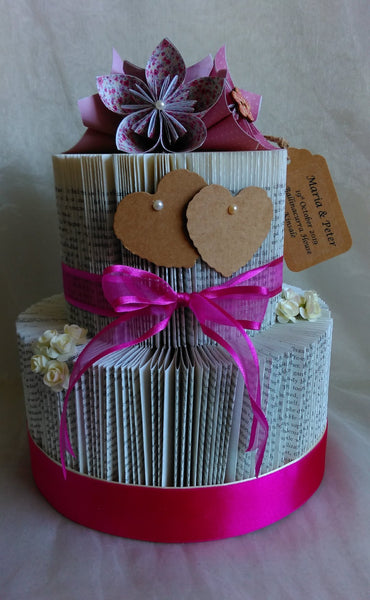 book art, book folding, wedding centrepiece, wedding cake, wedding ceremony, personalised,