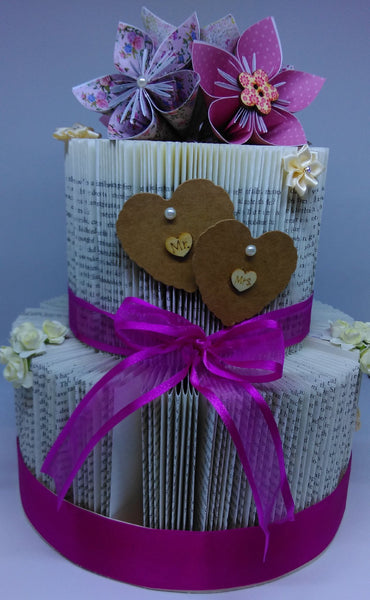 book art, book folding, wedding centrepiece, wedding cake, wedding ceremony, personalised,