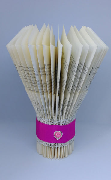 book art, book folding, wedding centrepiece, vase, wedding ceremony, personalised,