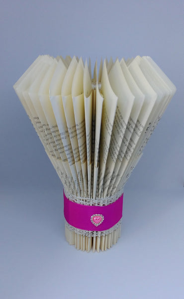 book art, book folding, wedding centrepiece, vase, wedding ceremony, personalised,