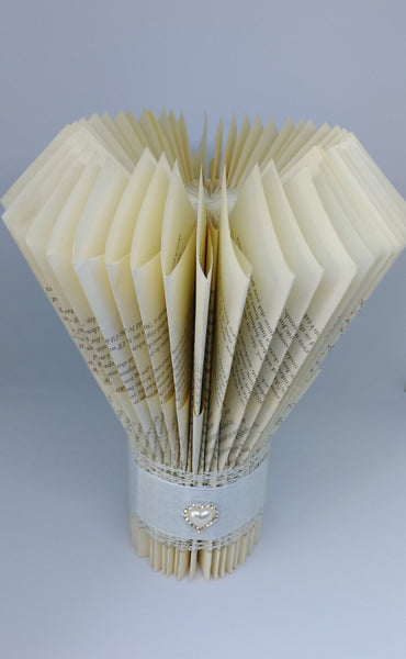 book art, book folding, wedding centrepiece, vase, wedding ceremony, personalised,