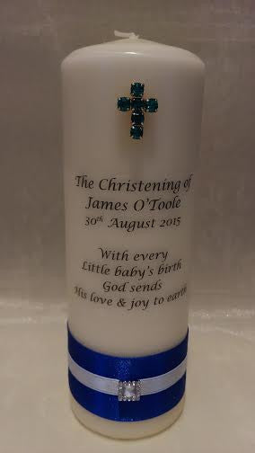 personalised candles, christening candle, baptism candle, christening ceremony, baptism ceremony, wedding candles Ireland