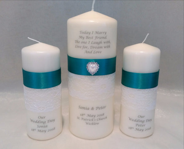 personalised candles, wedding candles, unity candles, wedding ceremony, unity ceremony, wedding candles Ireland, best friend