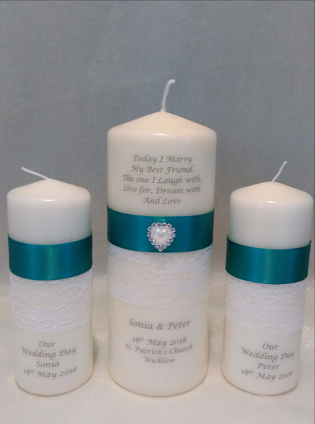 personalised candles, wedding candles, unity candles, wedding ceremony, unity ceremony, wedding candles Ireland, best friend