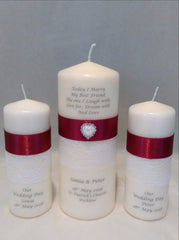 Wedding Candle - "Best Friend"  Burgundy