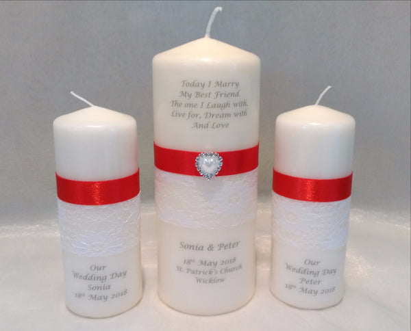 personalised candles, wedding candles, unity candles, wedding ceremony, unity ceremony, wedding candles Ireland, best friend