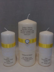 Wedding Candle - "Best Friend"  Yellow