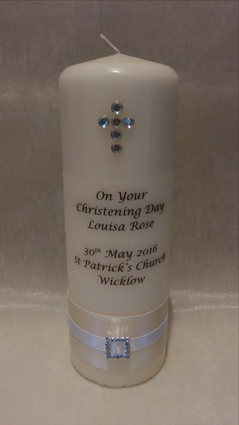 personalised candles, christening candle, baptism candle, christening ceremony, baptism ceremony, wedding candles Ireland