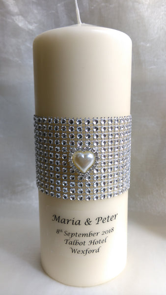 personalised candles, wedding candles, unity candles, wedding ceremony, unity ceremony, wedding candles Ireland