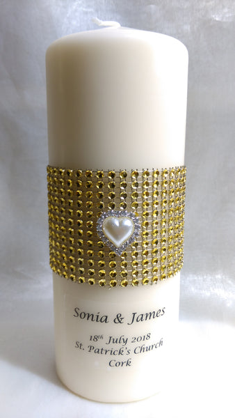 personalised candles, wedding candles, unity candles, wedding ceremony, unity ceremony, wedding candles Ireland
