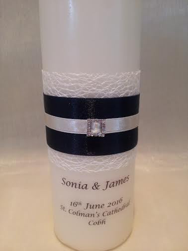 personalised candles, wedding candles, unity candles, wedding ceremony, unity ceremony, wedding candles Ireland