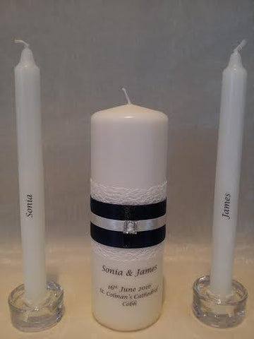 personalised candles, wedding candles, unity candles, wedding ceremony, unity ceremony, wedding candles Ireland