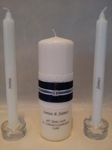 personalised candles, wedding candles, unity candles, wedding ceremony, unity ceremony, wedding candles Ireland