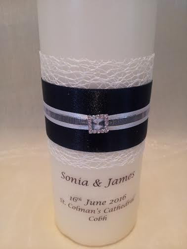 personalised candles, wedding candles, unity candles, wedding ceremony, unity ceremony, wedding candles Ireland