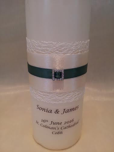 personalised candles, wedding candles, unity candles, wedding ceremony, unity ceremony, wedding candles Ireland
