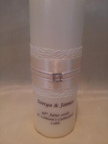 personalised candles, wedding candles, unity candles, wedding ceremony, unity ceremony, wedding candles Ireland