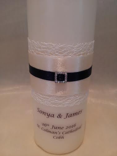 personalised candles, wedding candles, unity candles, wedding ceremony, unity ceremony, wedding candles Ireland