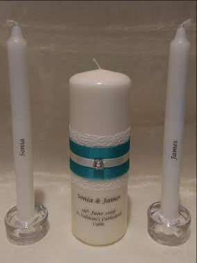 personalised candles, wedding candles, unity candles, wedding ceremony, unity ceremony, wedding candles Ireland