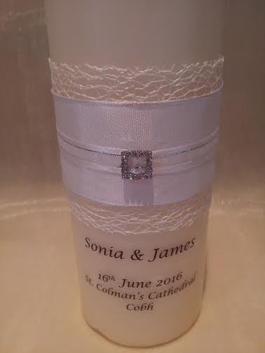 personalised candles, wedding candles, unity candles, wedding ceremony, unity ceremony, wedding candles Ireland