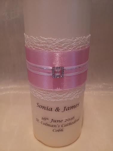 personalised candles, wedding candles, unity candles, wedding ceremony, unity ceremony, wedding candles Ireland