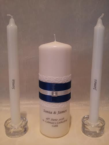 personalised candles, wedding candles, unity candles, wedding ceremony, unity ceremony, wedding candles Ireland