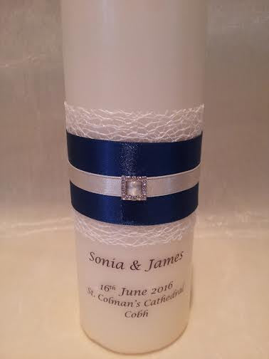 personalised candles, wedding candles, unity candles, wedding ceremony, unity ceremony, wedding candles Ireland
