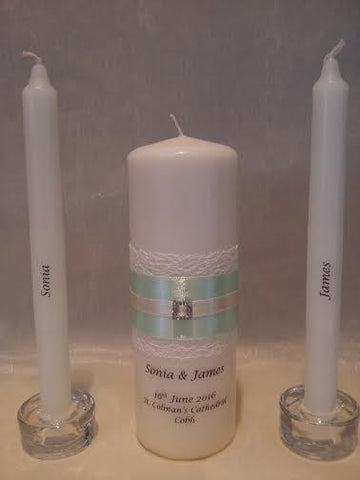 personalised candles, wedding candles, unity candles, wedding ceremony, unity ceremony, wedding candles Ireland