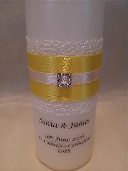personalised candles, wedding candles, unity candles, wedding ceremony, unity ceremony, wedding candles Ireland