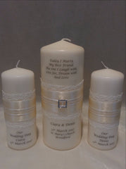 Wedding Candle - Opal, Ivory - Large