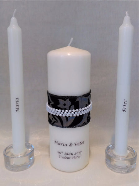 personalised candles, wedding candles, unity candles, wedding ceremony, unity ceremony, wedding candles Ireland