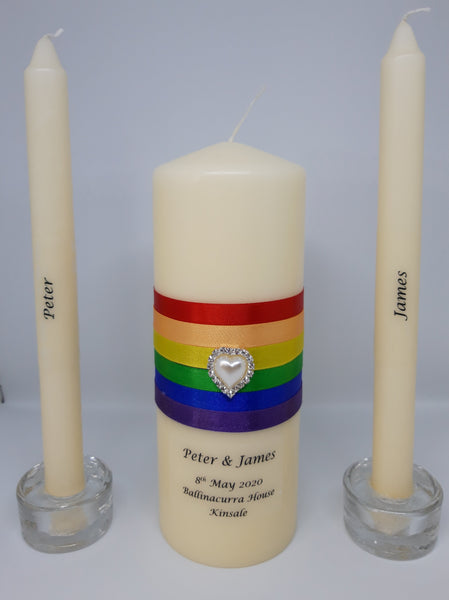 Wedding Candle - Rainbow