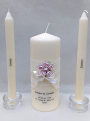 Wedding Candle - Rose Quartz, Pink