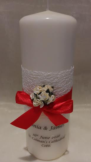 personalised candles, wedding candles, unity candles, wedding ceremony, unity ceremony, wedding candles Ireland