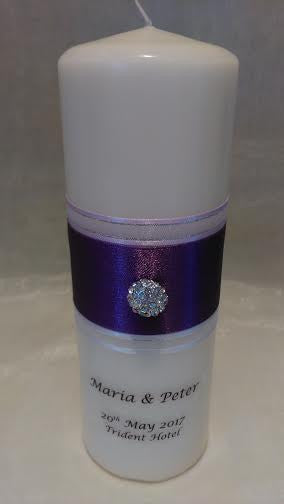 personalised candles, wedding candles, unity candles, wedding ceremony, unity ceremony, wedding candles Ireland
