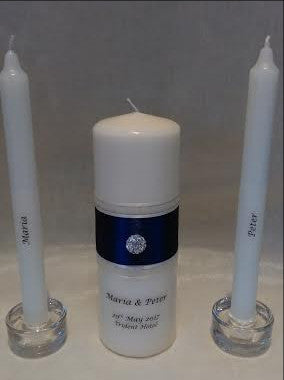 personalised candles, wedding candles, unity candles, wedding ceremony, unity ceremony, wedding candles Ireland