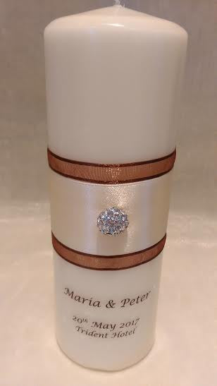 personalised candles, wedding candles, unity candles, wedding ceremony, unity ceremony, wedding candles Ireland