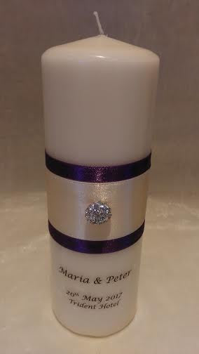 personalised candles, wedding candles, unity candles, wedding ceremony, unity ceremony, wedding candles Ireland