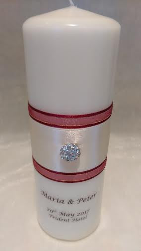 personalised candles, wedding candles, unity candles, wedding ceremony, unity ceremony, wedding candles Ireland