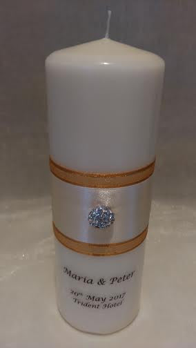 personalised candles, wedding candles, unity candles, wedding ceremony, unity ceremony, wedding candles Ireland