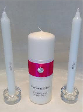 personalised candles, wedding candles, unity candles, wedding ceremony, unity ceremony, wedding candles Ireland