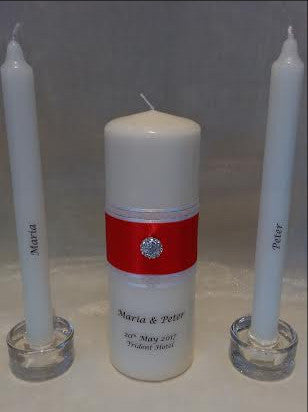 personalised candles, wedding candles, unity candles, wedding ceremony, unity ceremony, wedding candles Ireland