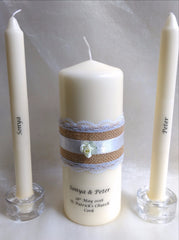 Wedding Candle - Rustic Belle, Ivory
