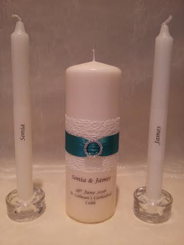 personalised candles, wedding candles, unity candles, wedding ceremony, unity ceremony, wedding candles Ireland
