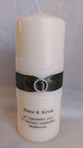 personalised candles, wedding candles, unity candles, wedding ceremony, unity ceremony, wedding candles Ireland