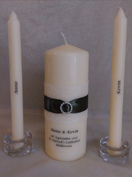 personalised candles, wedding candles, unity candles, wedding ceremony, unity ceremony, wedding candles Ireland