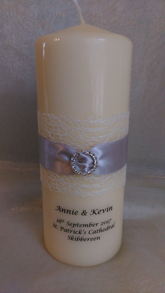 personalised candles, wedding candles, unity candles, wedding ceremony, unity ceremony, wedding candles Ireland