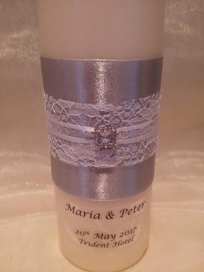 personalised candles, wedding candles, unity candles, wedding ceremony, unity ceremony, wedding candles Ireland